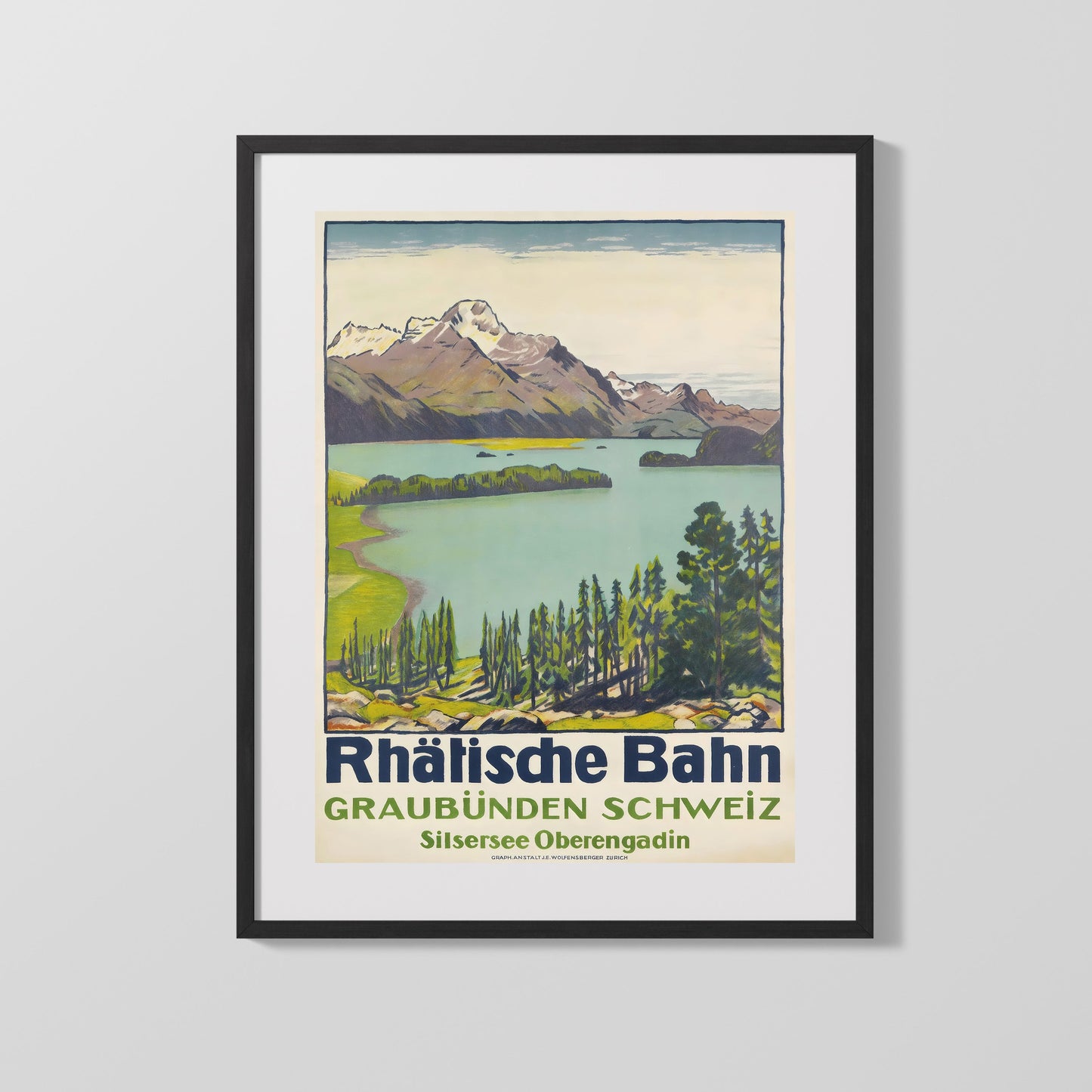 Classic Travel Poster - Rhatische Bahn - Switzerland