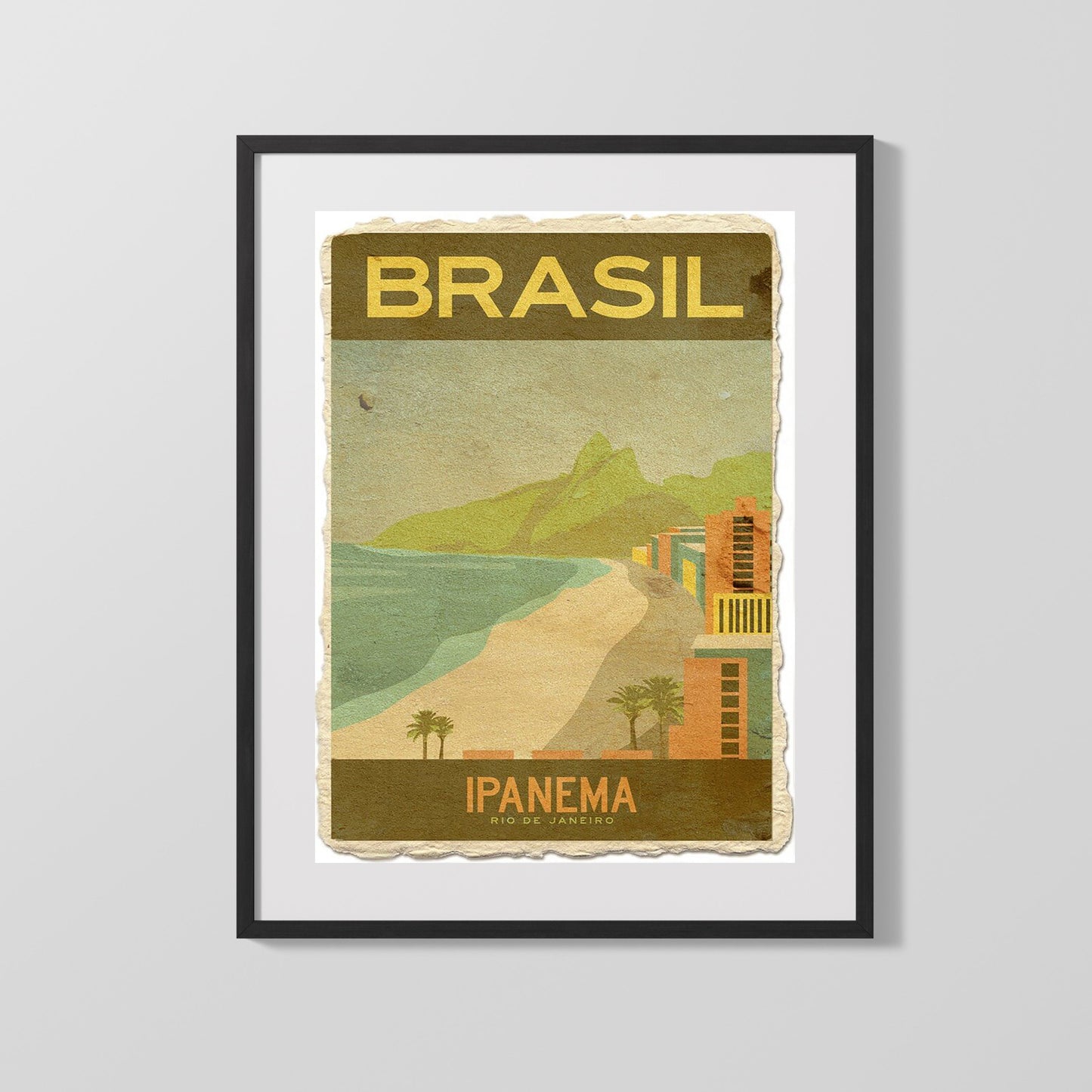 Classic Travel Poster - Rio de Janeiro - Ipanema Beach
