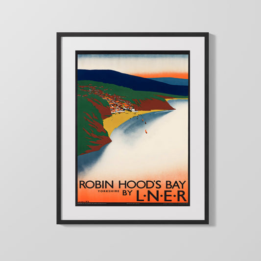 Classic Travel Poster - Robin Hoods Bay - Yorkshire