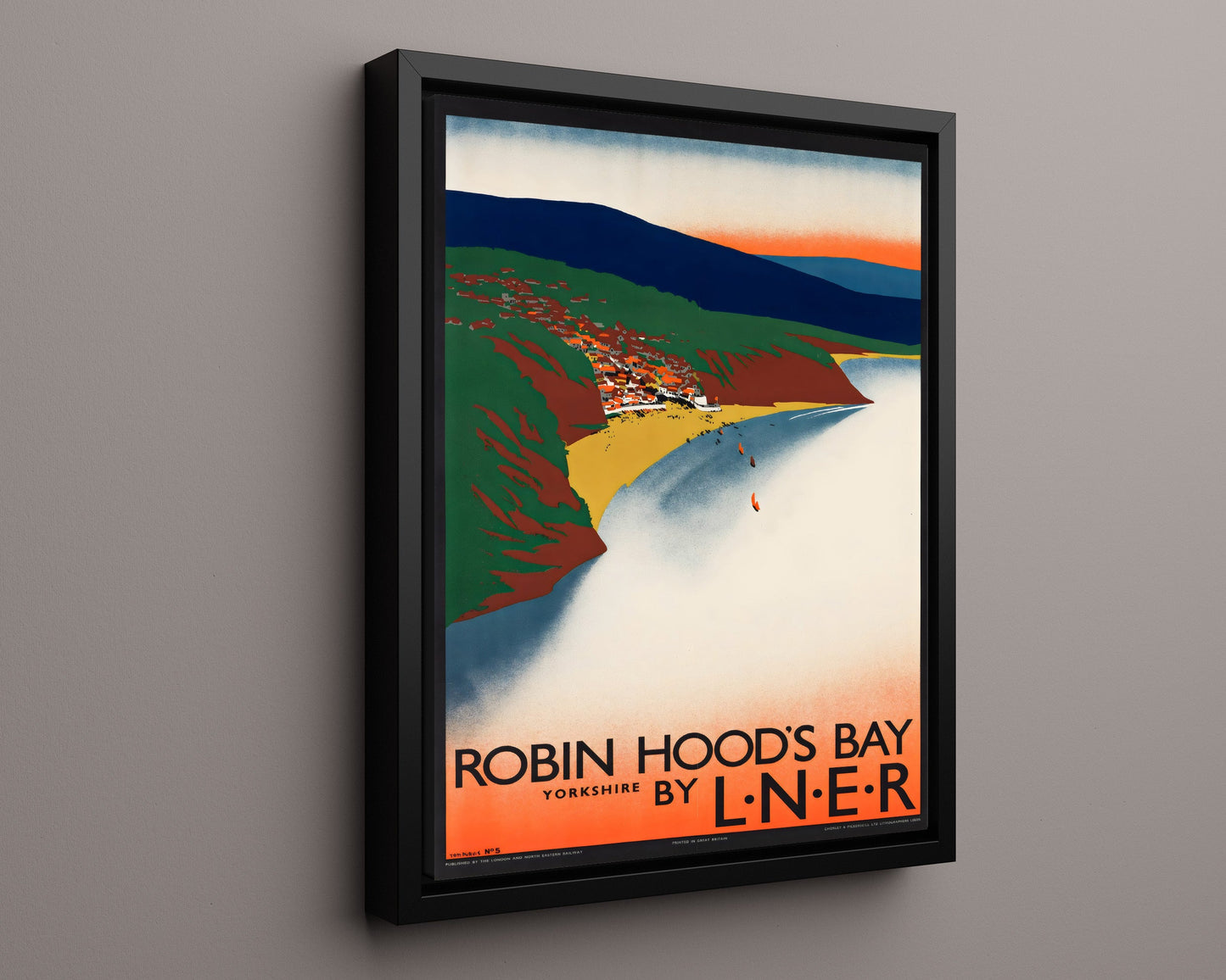 Classic Travel Poster - Robin Hoods Bay - Yorkshire