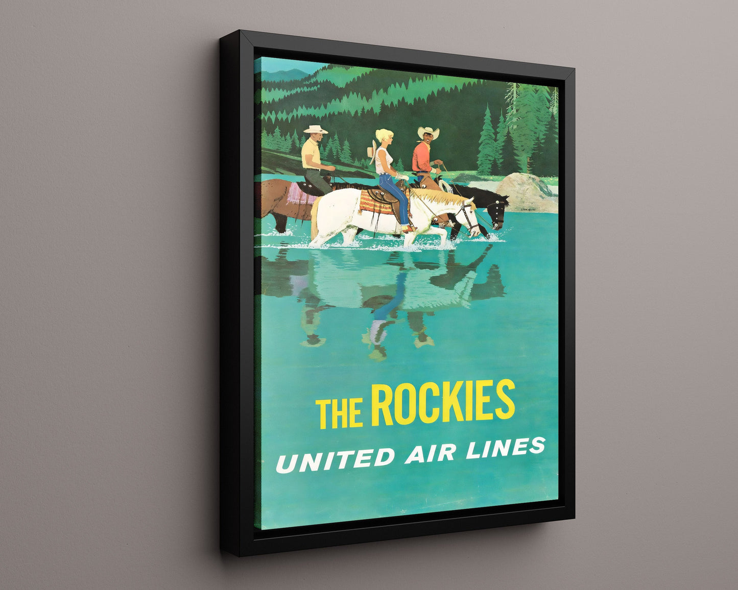 Classic Travel Poster - Rockies - United Air Lines