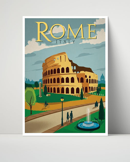 Classic Travel Unframed Poster -  Rome - Colosseum