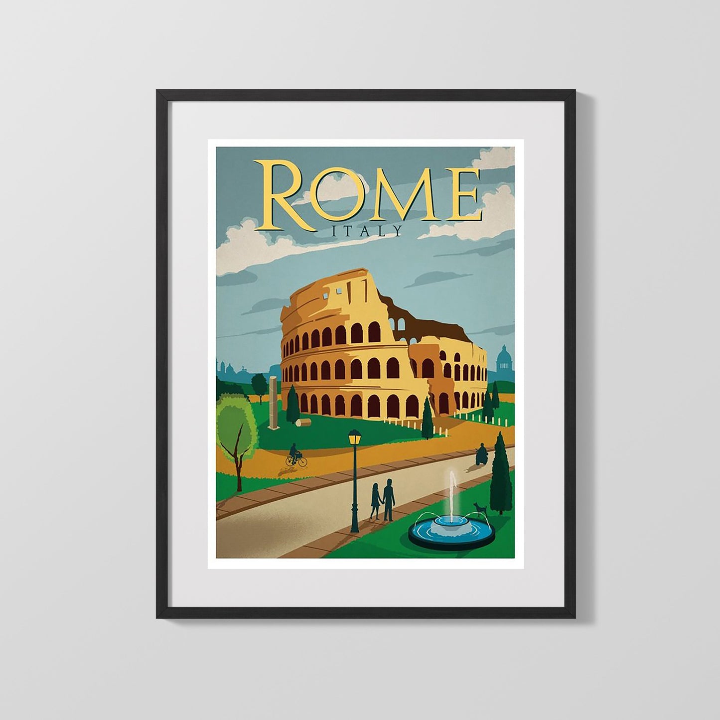 Classic Travel Poster - Rome - Colosseum