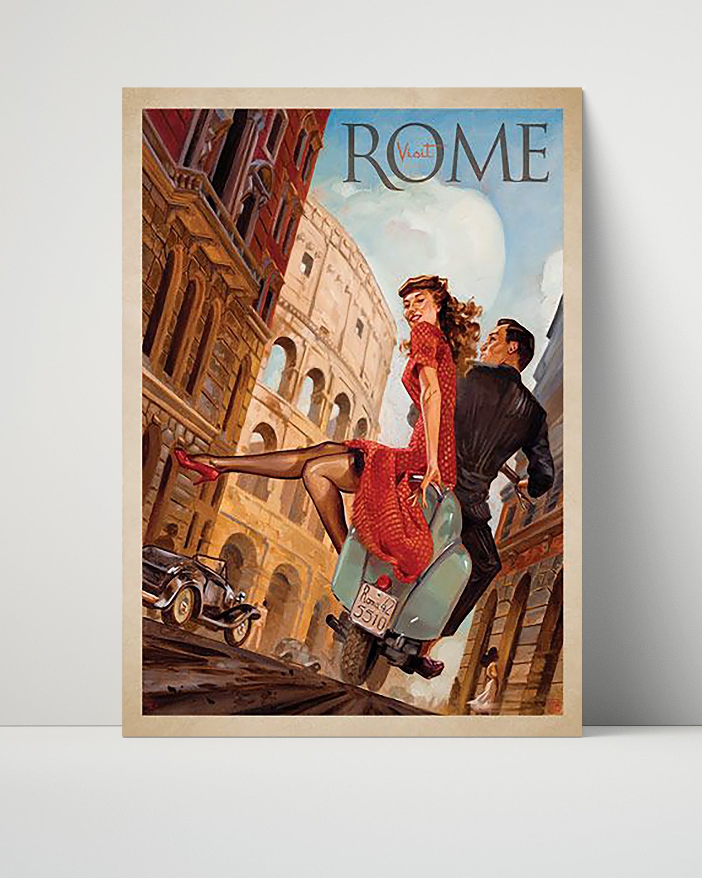 Rome Italy Vintage Travel Print 16x20 Unframed Print travel wall art print
