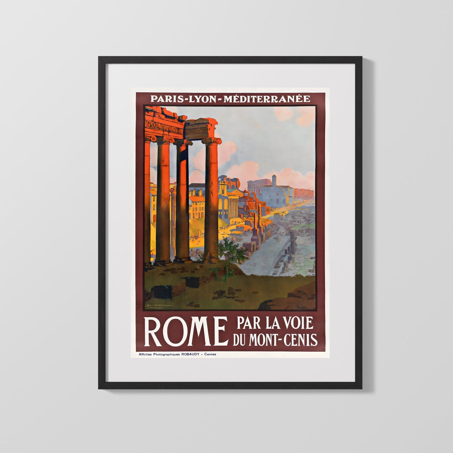 Classic Travel Poster - Rome - Mont Cenis Line
