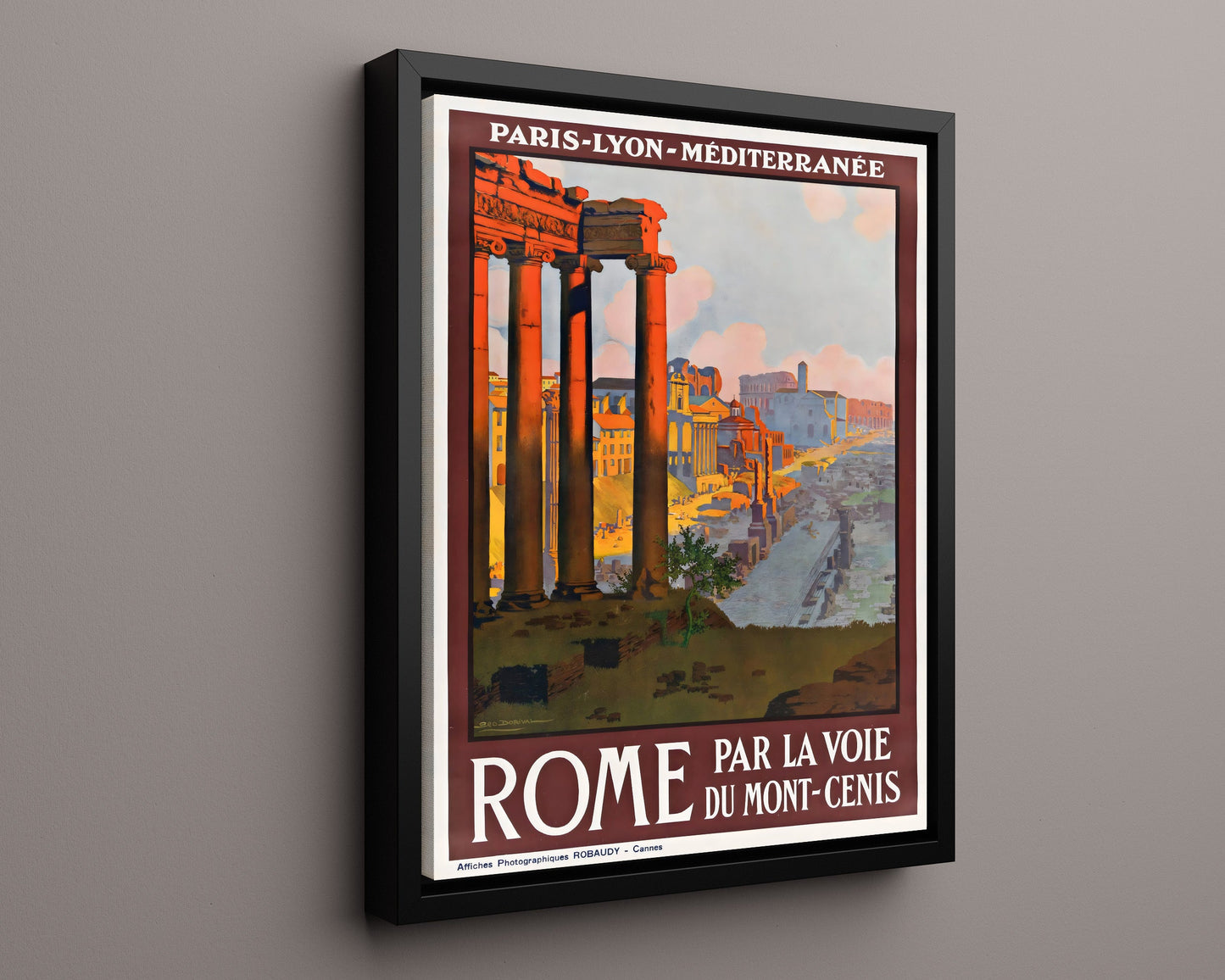 Classic Travel Poster - Rome - Mont Cenis Line