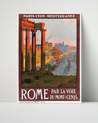 Classic Travel Unframed Poster -  Rome - Mont Cenis Line