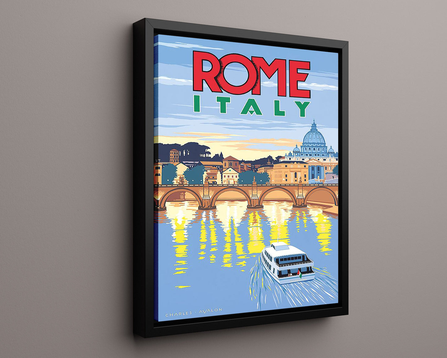 Classic Travel Poster - Rome - St Peters Basilica
