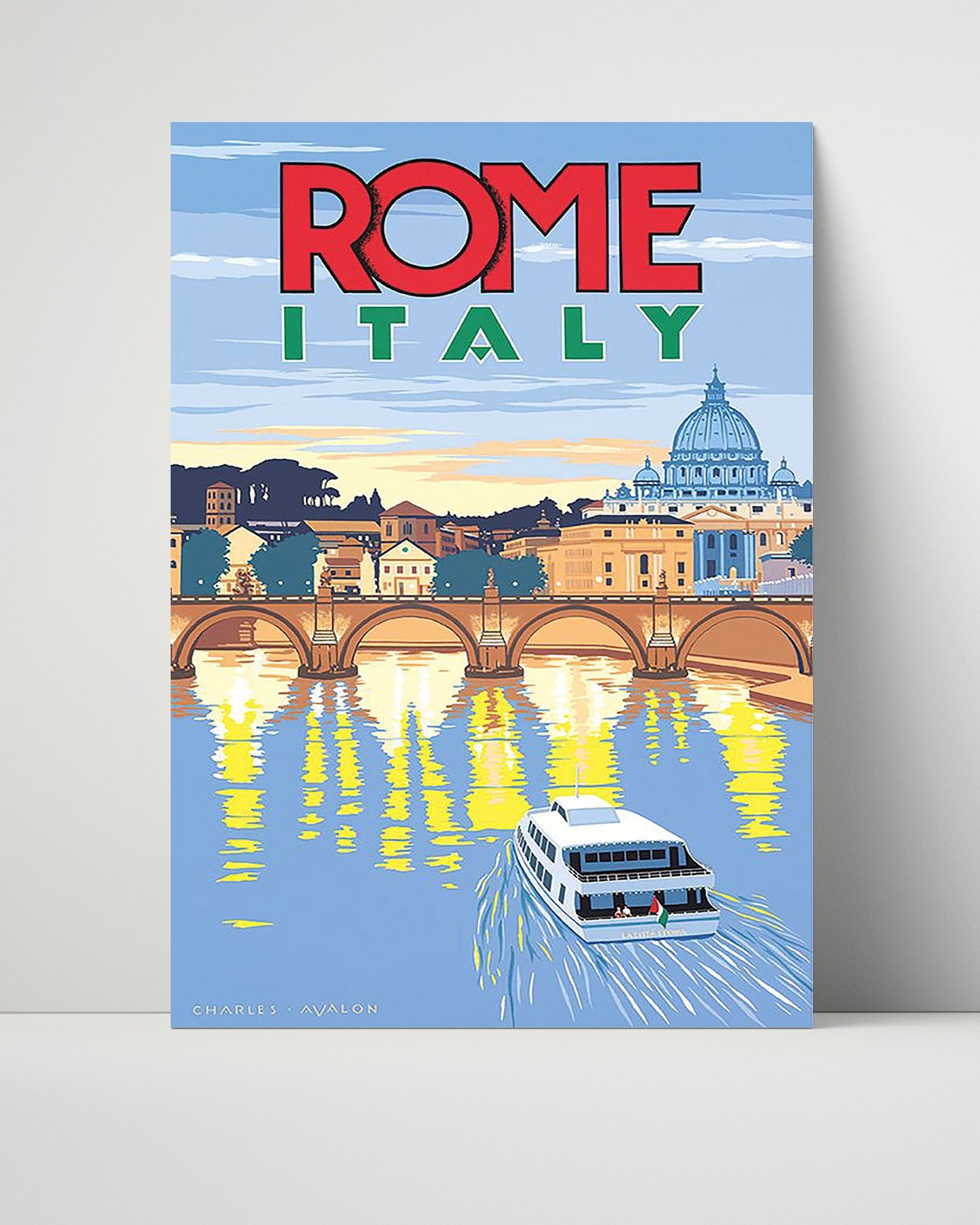 Classic Travel Poster - Rome - St Peters Basilica