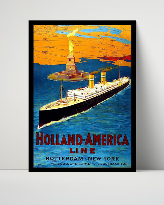 Classic Travel Unframed Poster -  Rotterdam - Holland America Line (2)