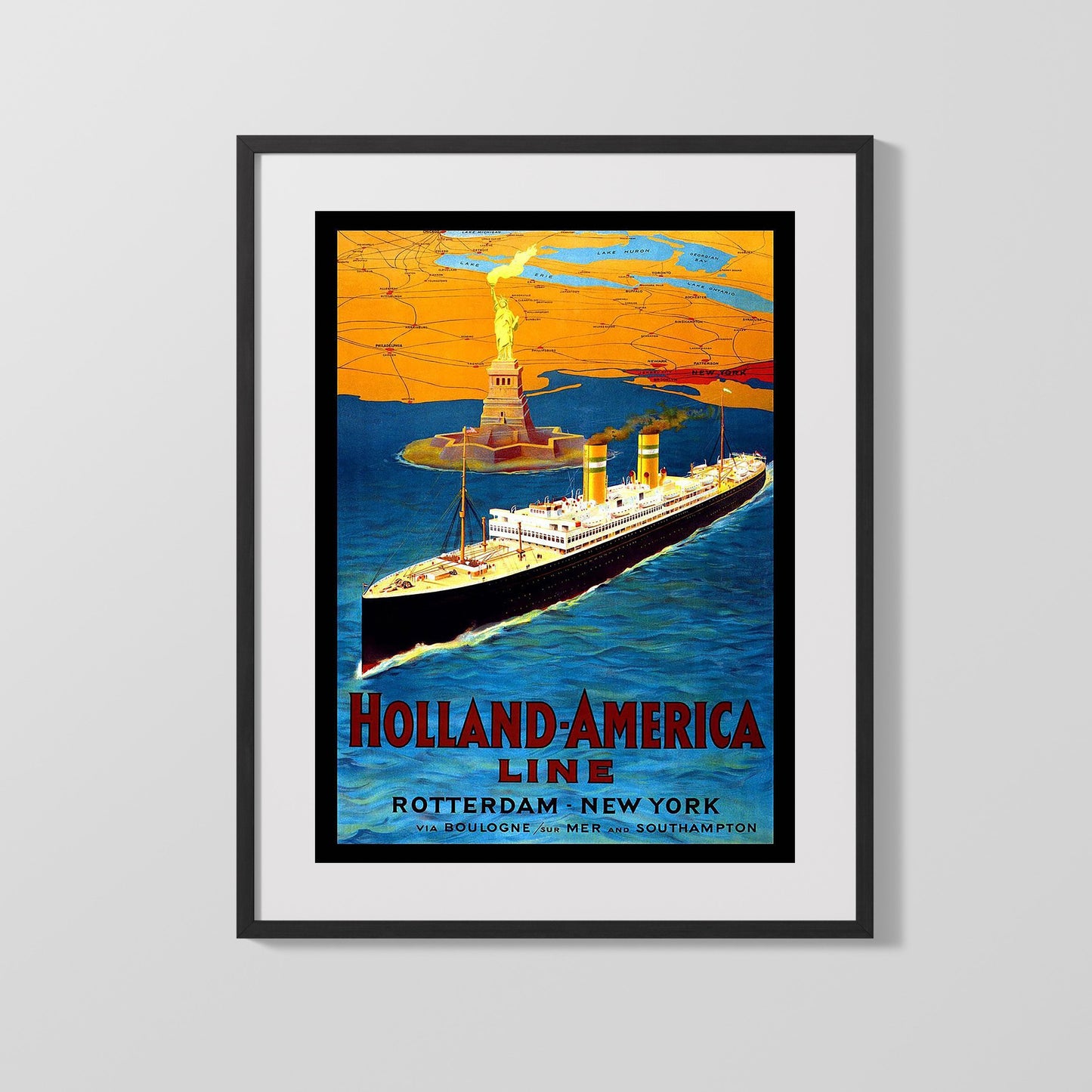 Classic Travel Poster - Rotterdam - Holland America Line (2)