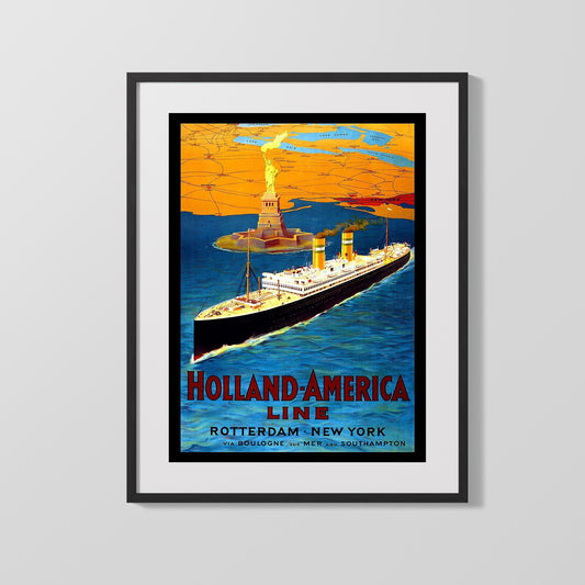 Classic Travel Poster - Rotterdam - Holland America Line (2)