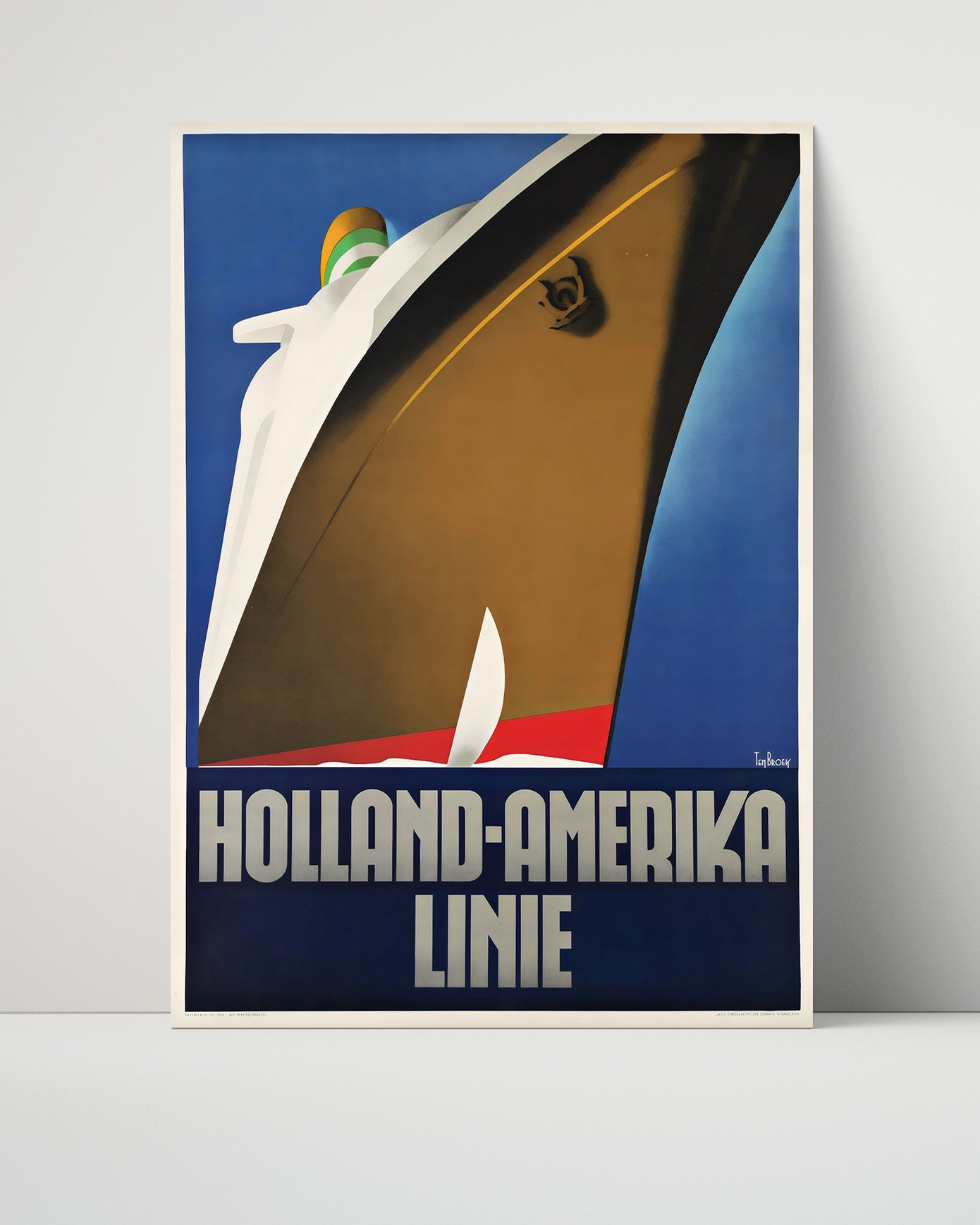 Rotterdam Holland America Line (2) Vintage Travel Print 16x20 Unframed Print travel wall art print