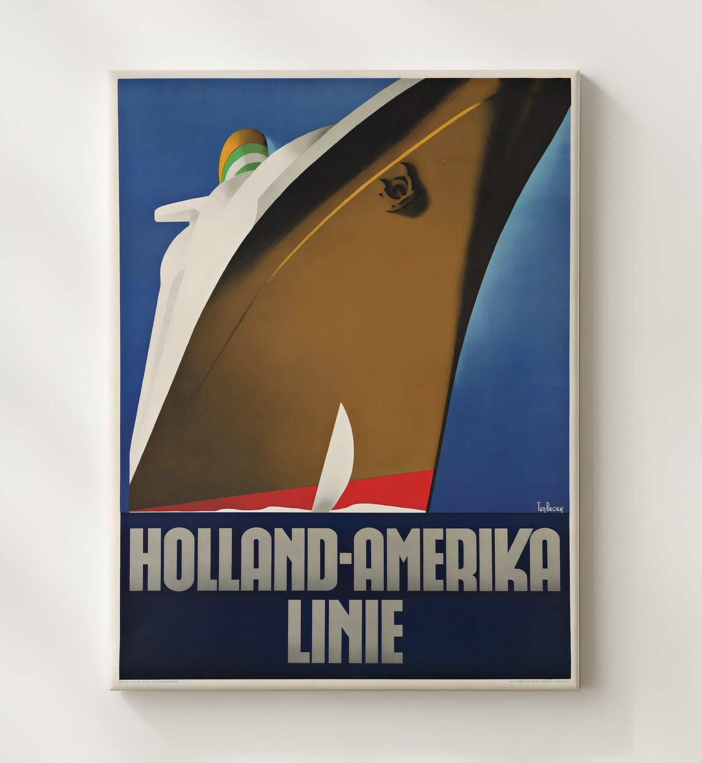 Rotterdam Holland America Line (2) Vintage Travel Print 20x24 Canvas travel wall art print