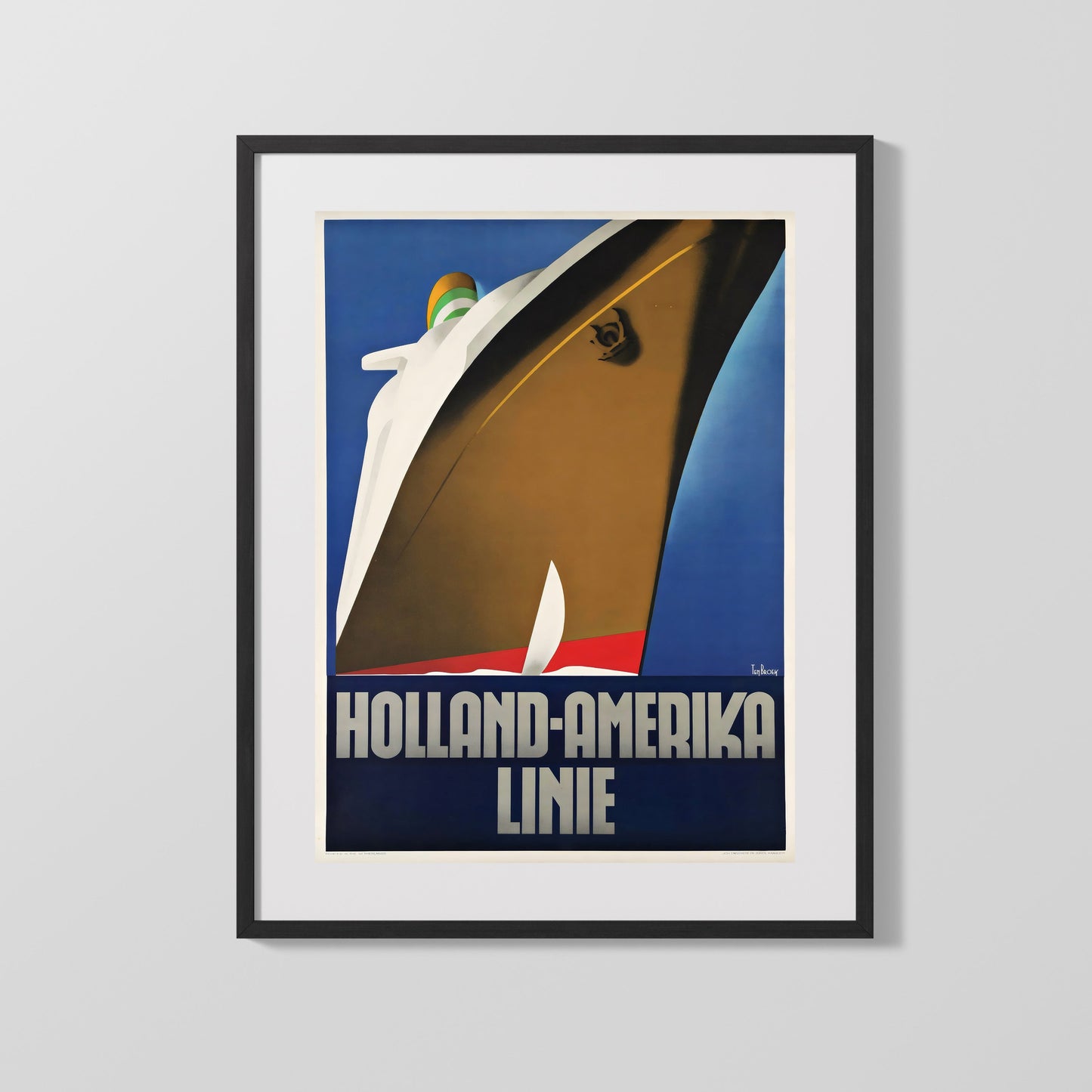 Classic Travel Poster - Rotterdam - Holland America Line 12x18