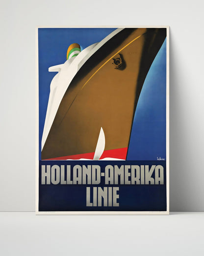 Classic Travel Unframed Poster -  Rotterdam - Holland America Line 12x18