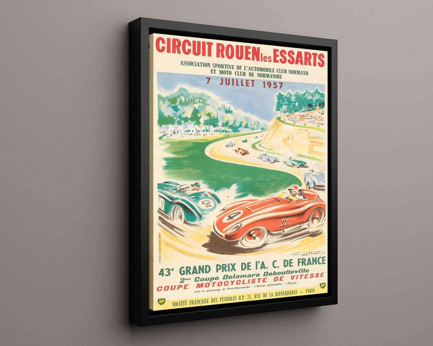 Classic Travel Poster - Rouen - Grand Prix de France 1957