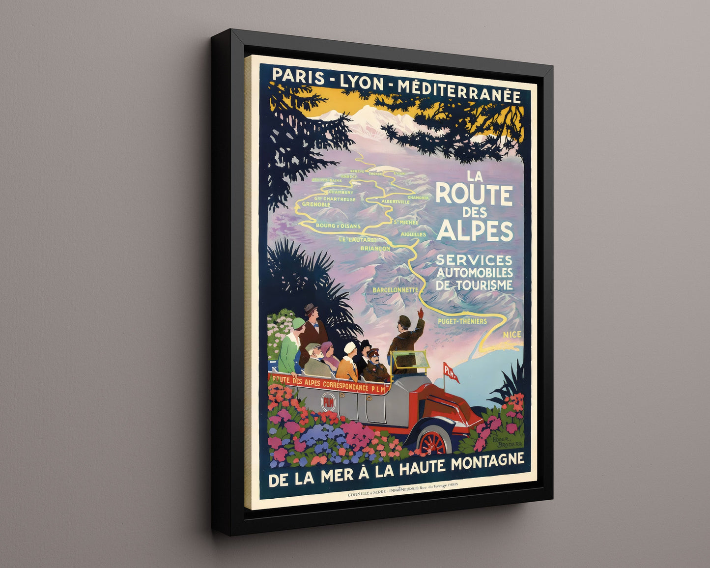 Classic Travel Poster - Route des Alpes - Mountain Drive