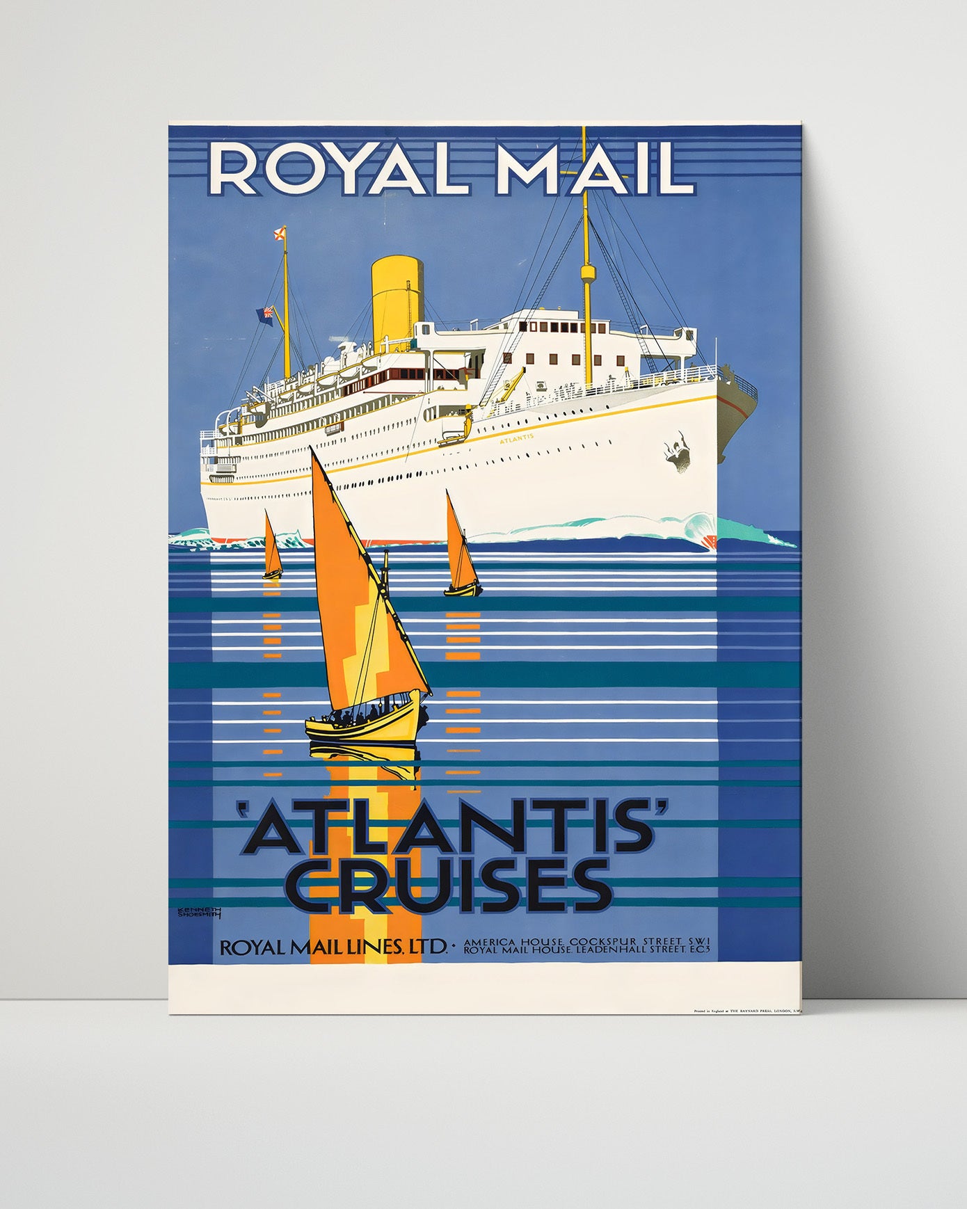 Royal Mail Atlantis Cruises Vintage Travel Print 16x20 Unframed Print travel wall art print