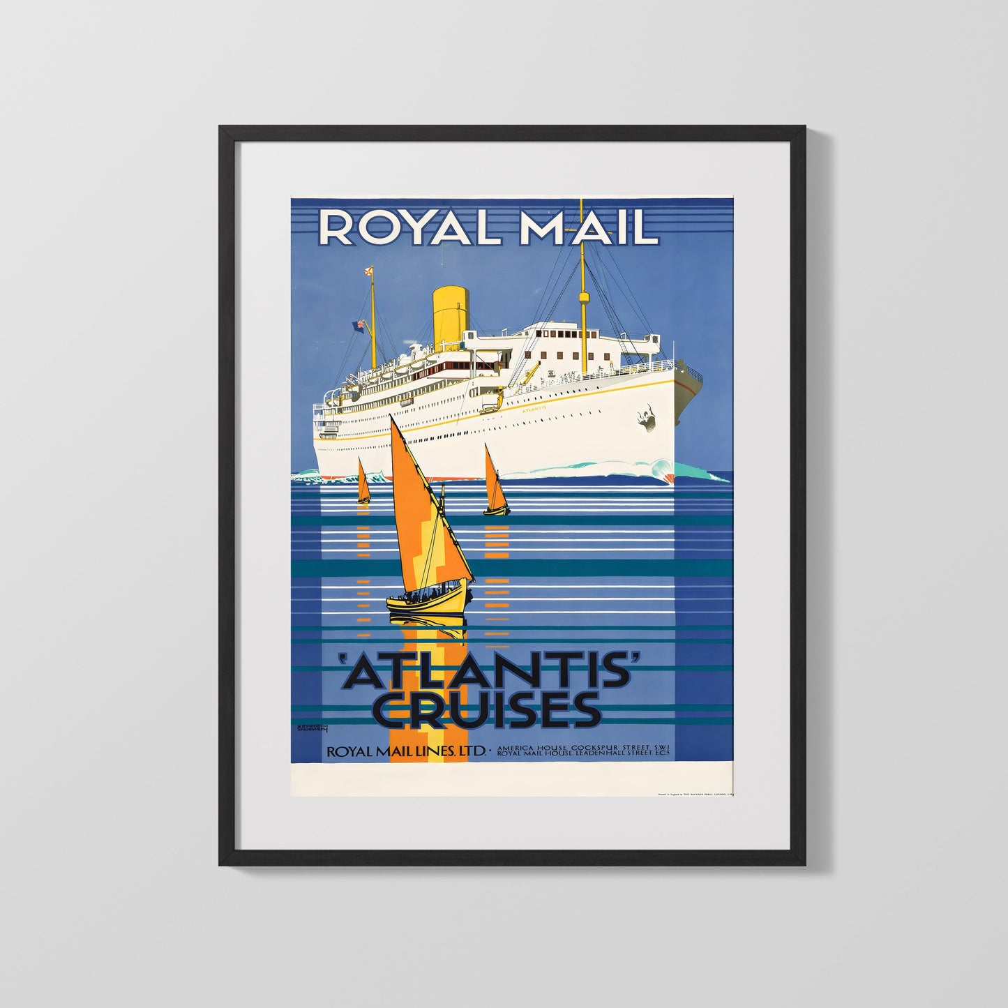 Classic Travel Poster - Royal Mail - Atlantis Cruises