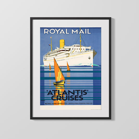 Classic Travel Poster - Royal Mail - Atlantis Cruises