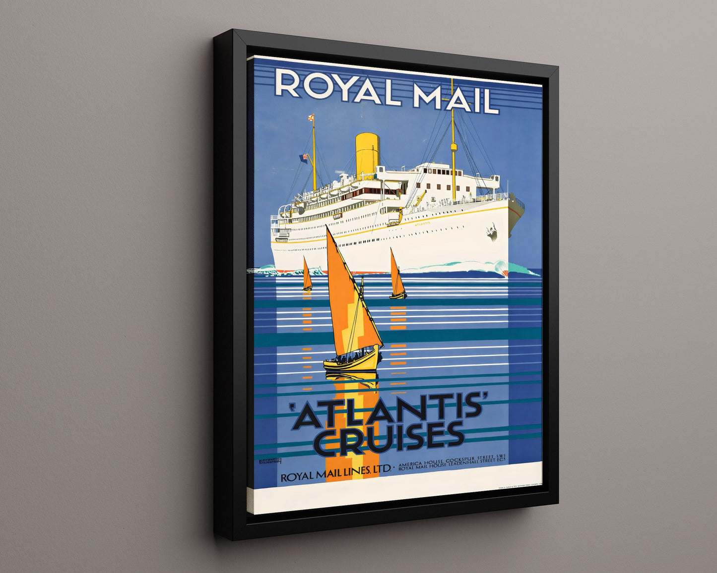 Classic Travel Poster - Royal Mail - Atlantis Cruises