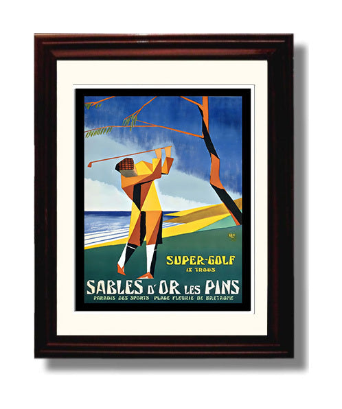 Sables d Or les Pins Super Golf travel poster wall art 8x10 Canvas
