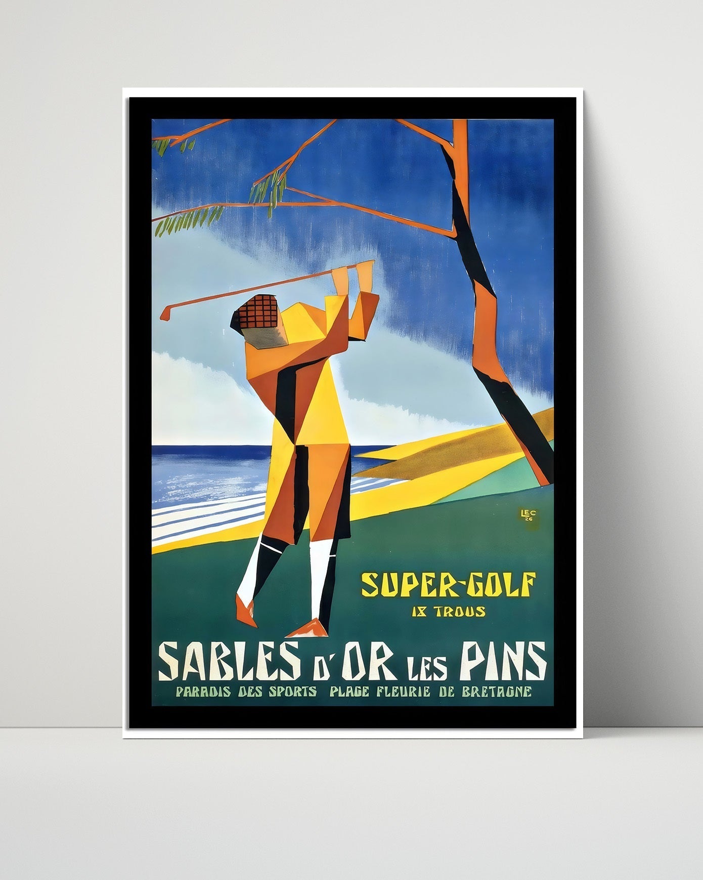 Classic Travel Unframed Poster -  Sables-dOr-les-Pins - Super Golf