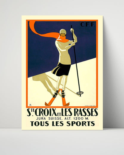 Classic Travel Unframed Poster -  Sainte-Maxime - Cote dAzur Beach