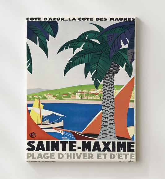 Sainte Maxime Cote d Azur Beach - Travel - 20x24 Canvas