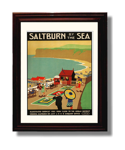 Saltburn By the Sea travel poster wall art 8x10 Canvas