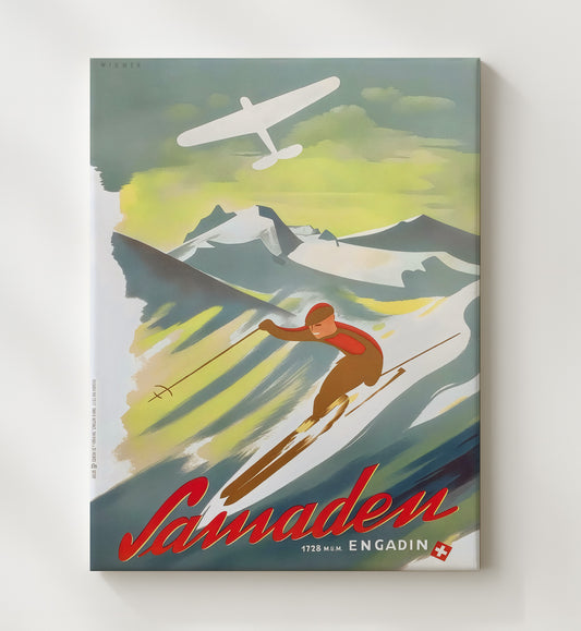 Samaden Engadin - Travel - 20x24 Canvas