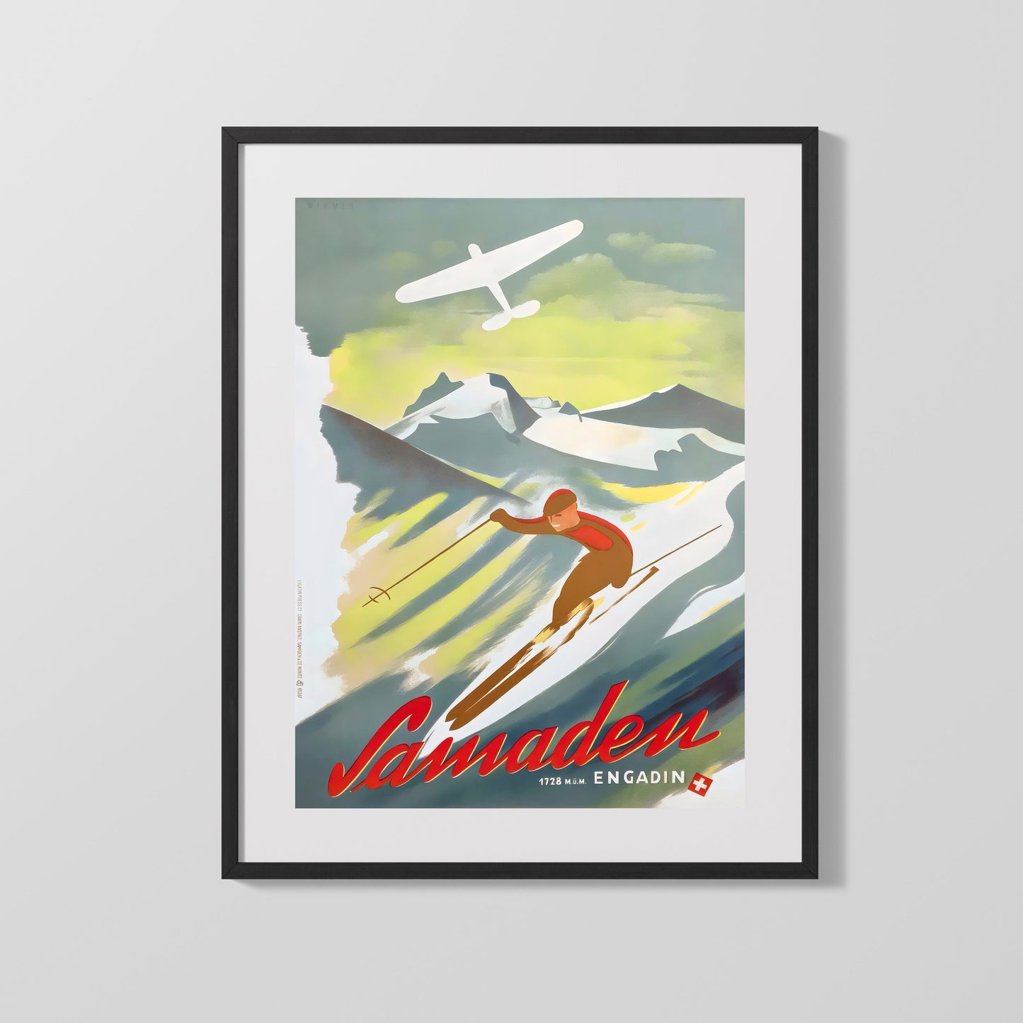 Classic Travel Poster - Samaden Engadin