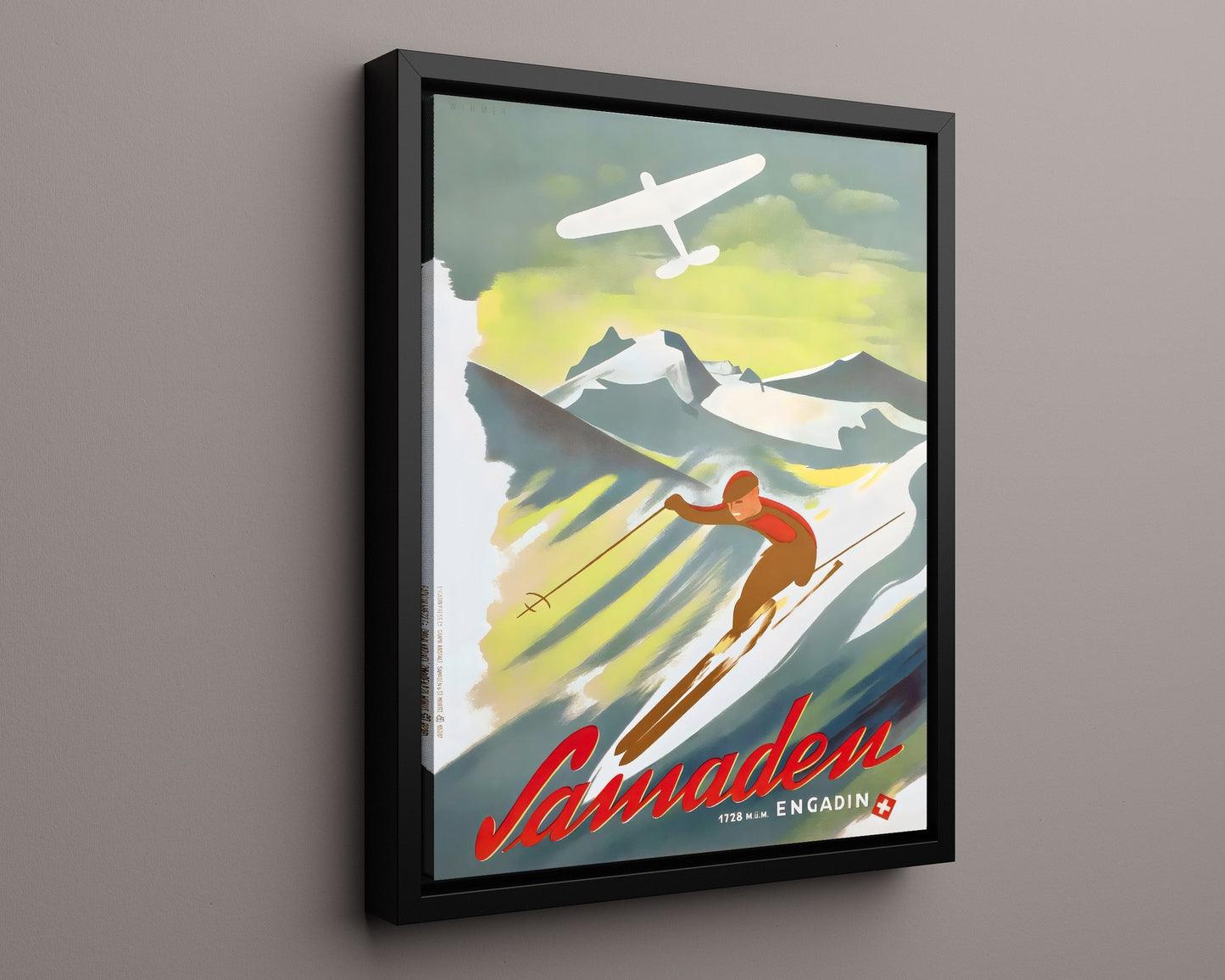 Classic Travel Poster - Samaden Engadin