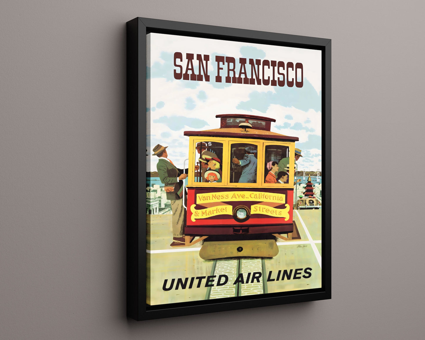 Classic Travel Poster - San Francisco - Cable Car
