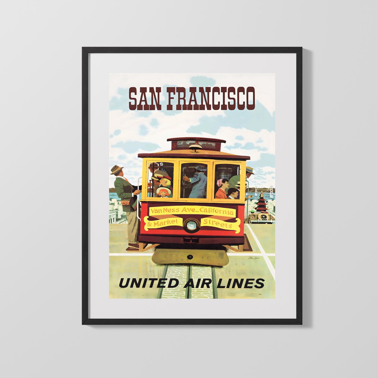Classic Travel Poster - San Francisco - Cable Car