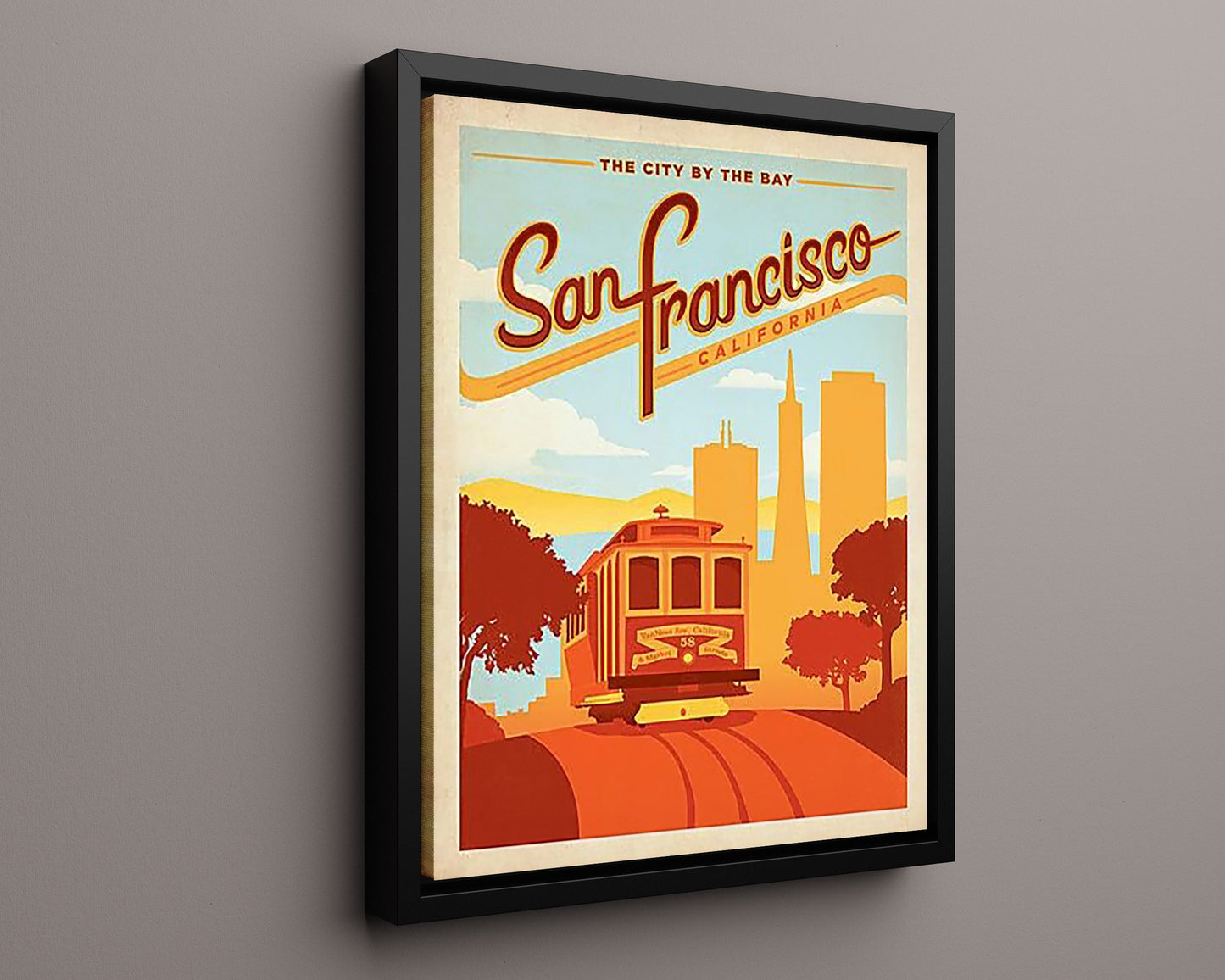 Classic Travel Poster - San Francisco - California Cable Car