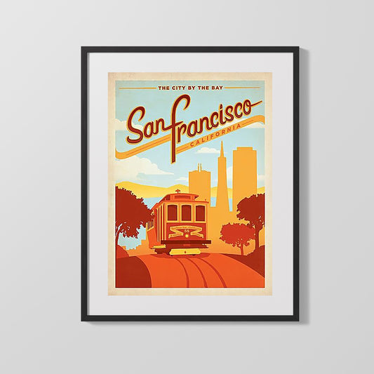 Classic Travel Poster - San Francisco - California Cable Car