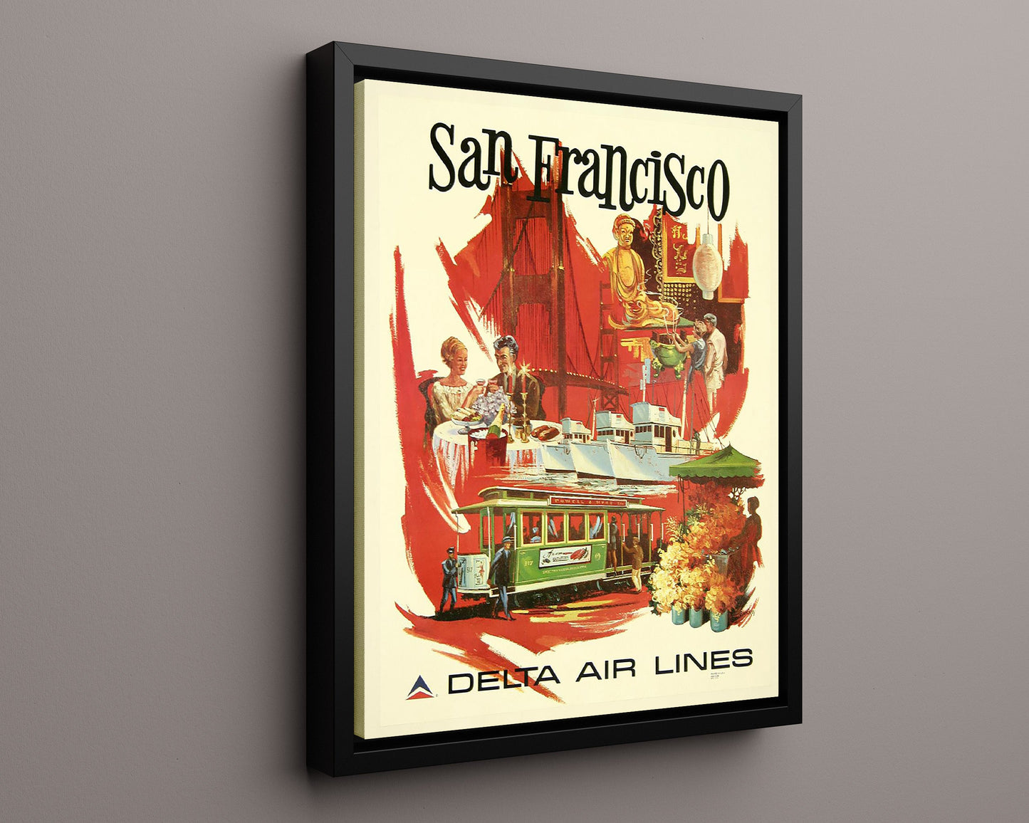 Classic Travel Poster - San Francisco - Delta