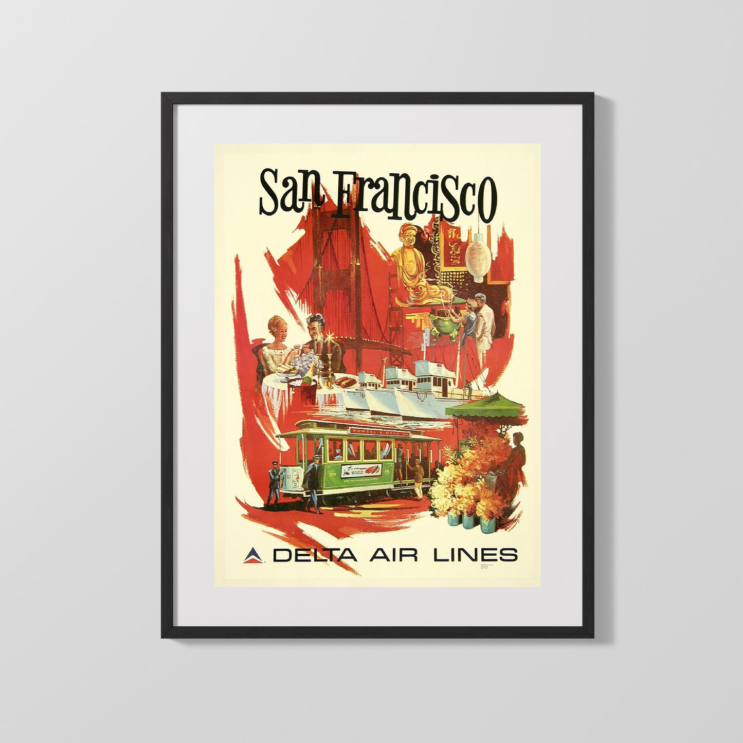 Classic Travel Poster - San Francisco - Delta