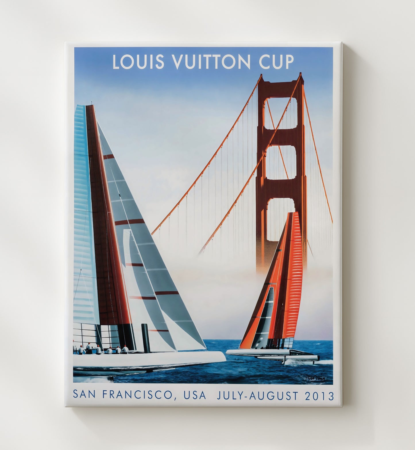 San Francisco Louis Vuitton Cup Vintage Travel Print 20x24 Canvas travel wall art print