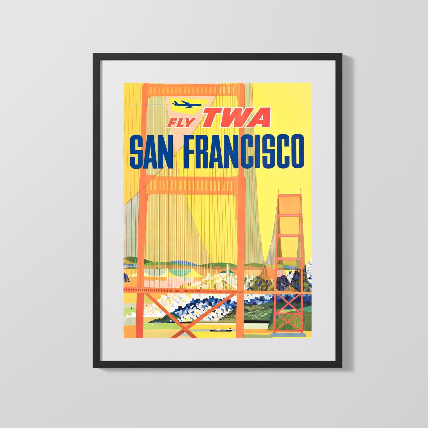 Classic Travel Poster - San Francisco - TWA Airlines