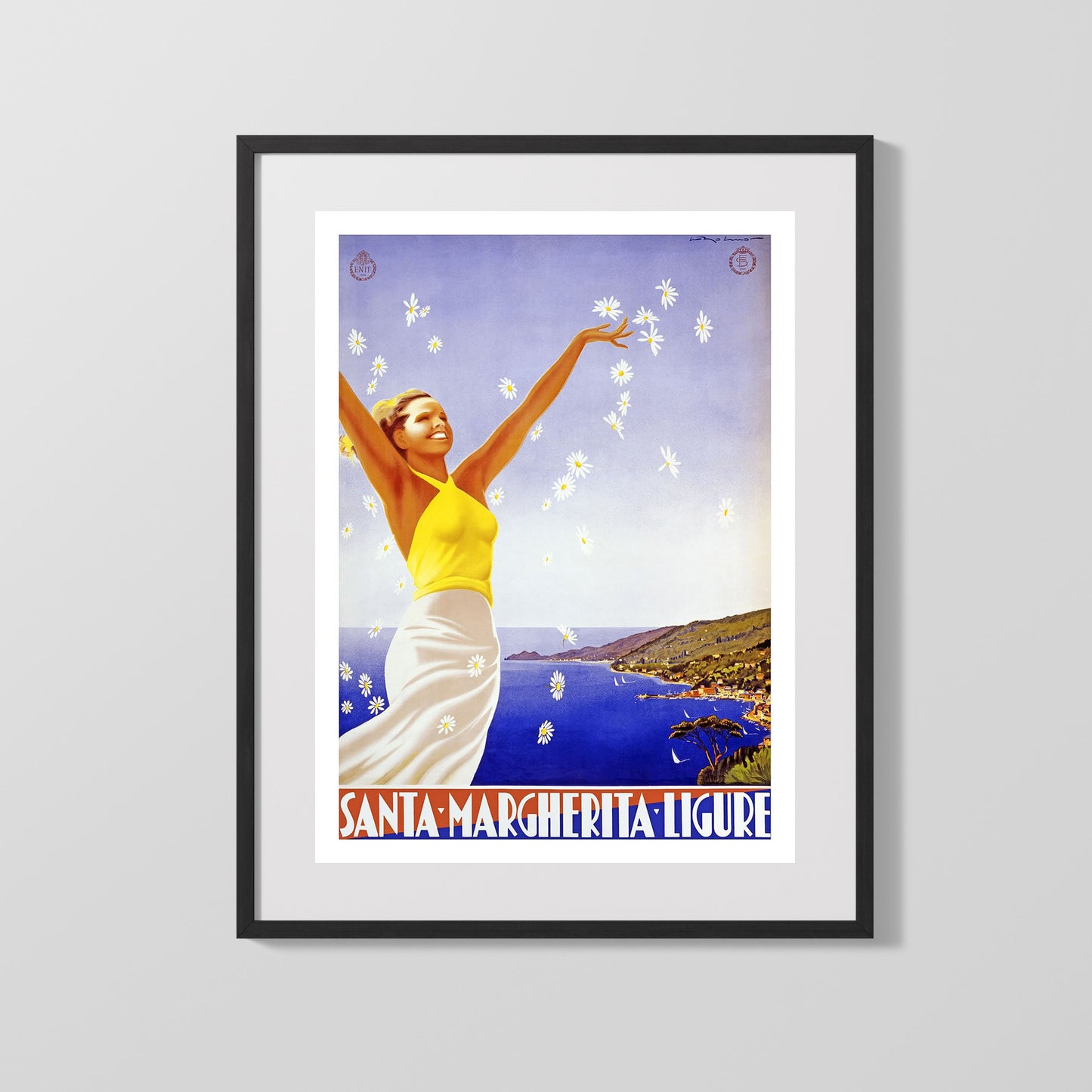 Classic Travel Poster - Santa - Margherita Ligure
