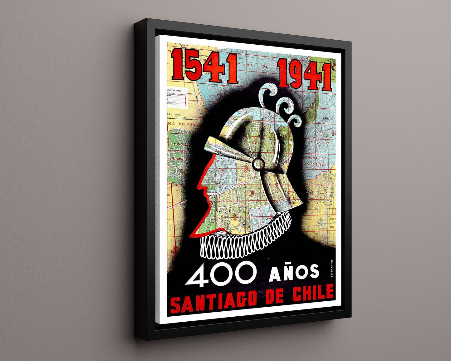 Classic Travel Poster - Santiago - Chile