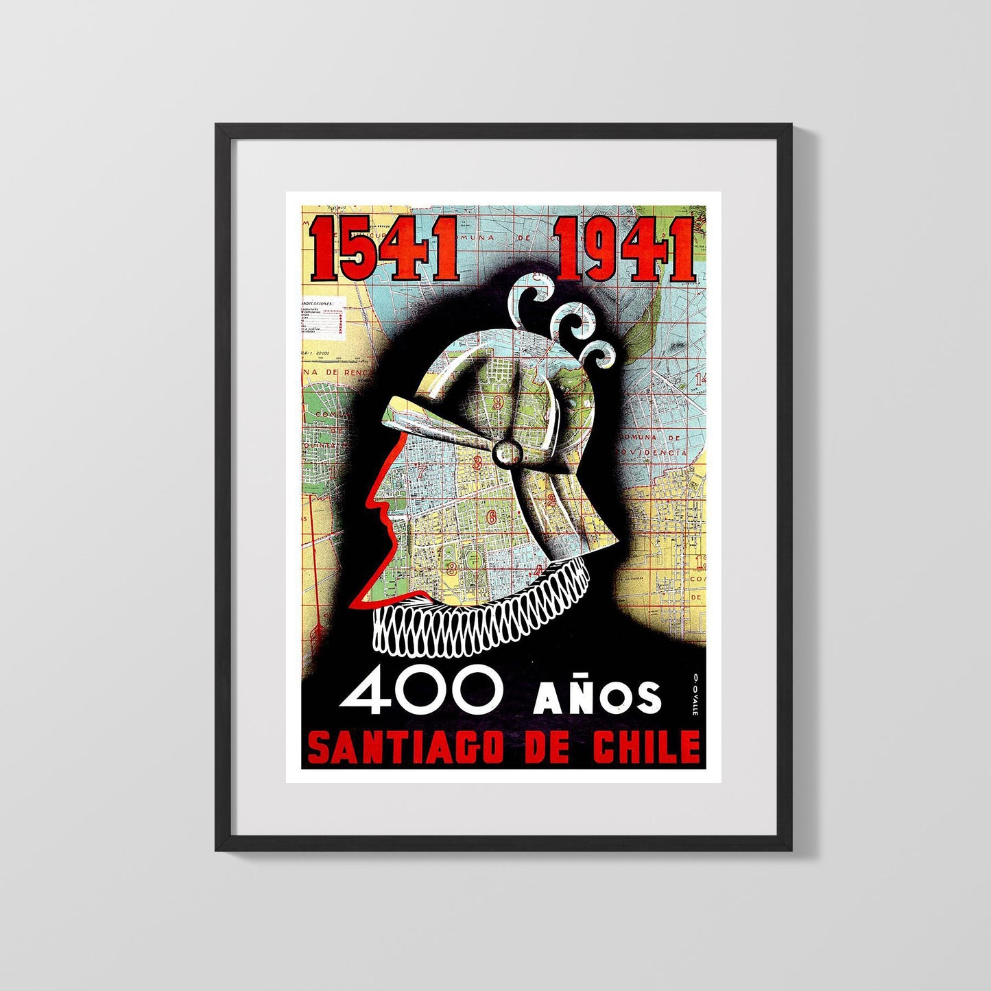 Classic Travel Poster - Santiago - Chile