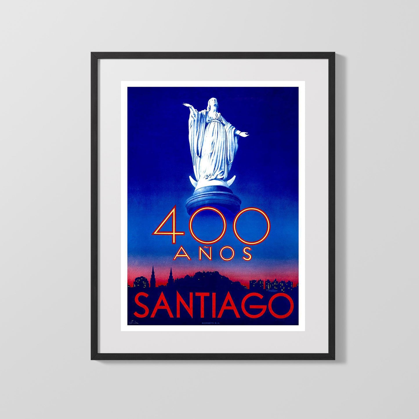 Classic Travel Poster - Santiago - Poster
