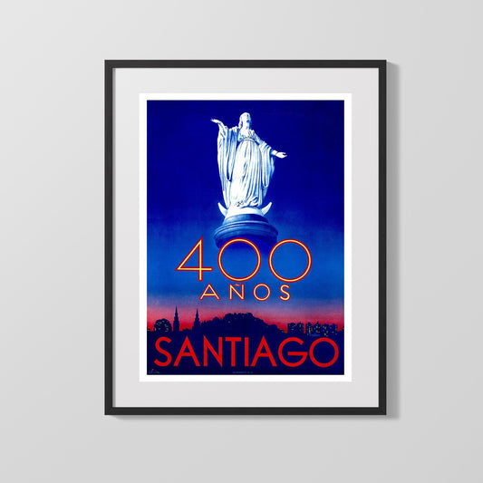 Classic Travel Poster - Santiago - Poster