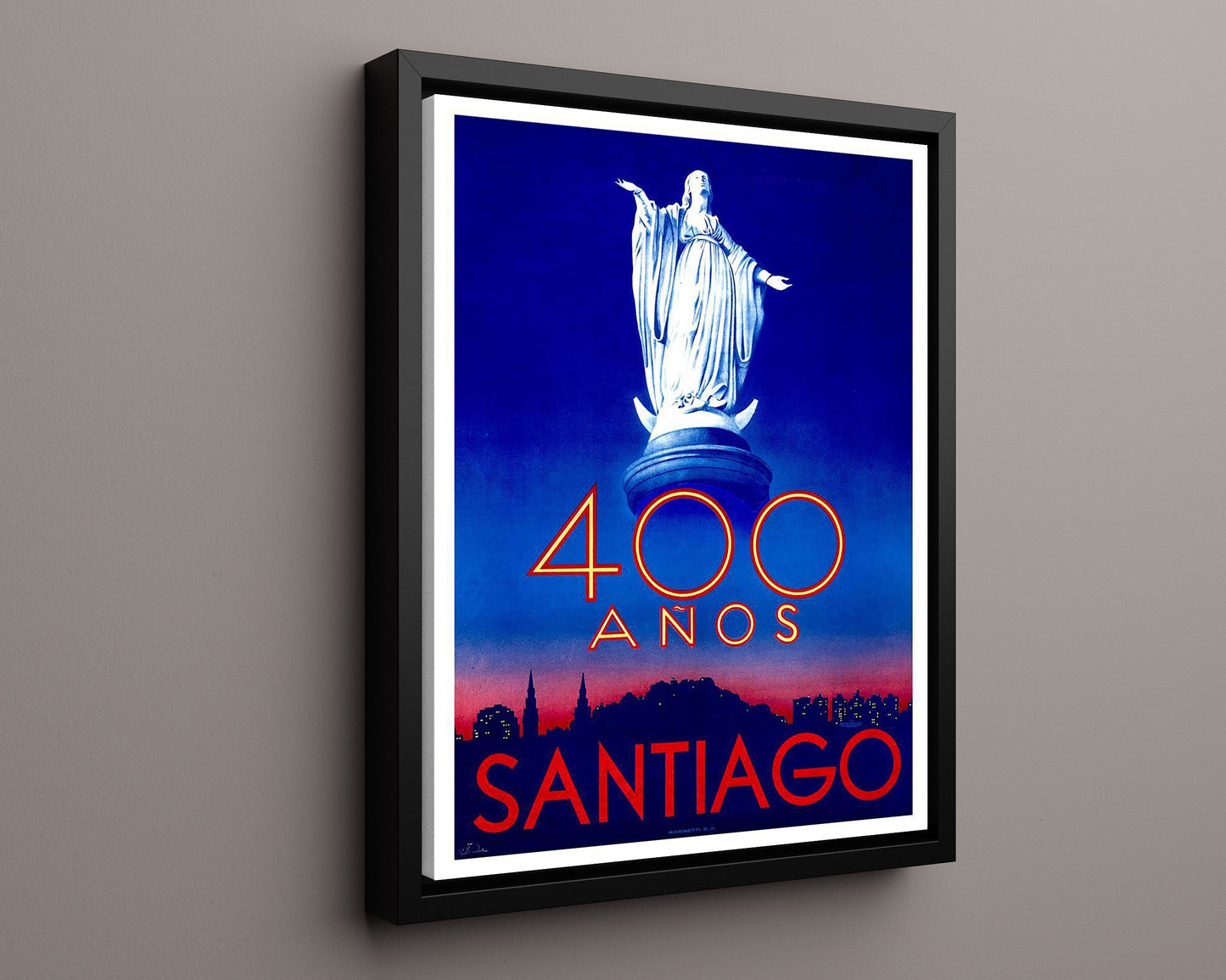 Classic Travel Poster - Santiago - Poster