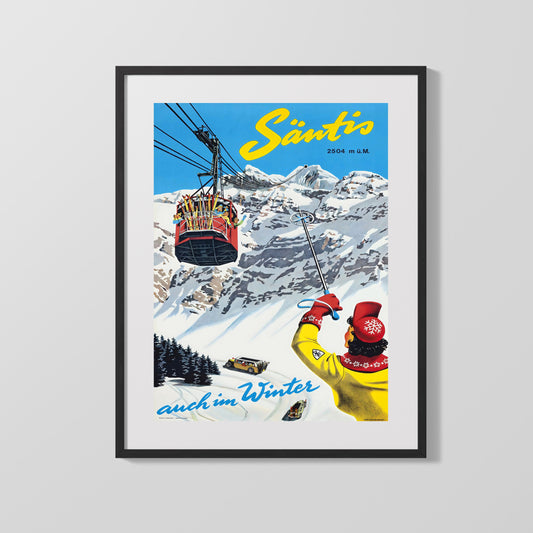 Classic Travel Poster - Santis - Switzerland