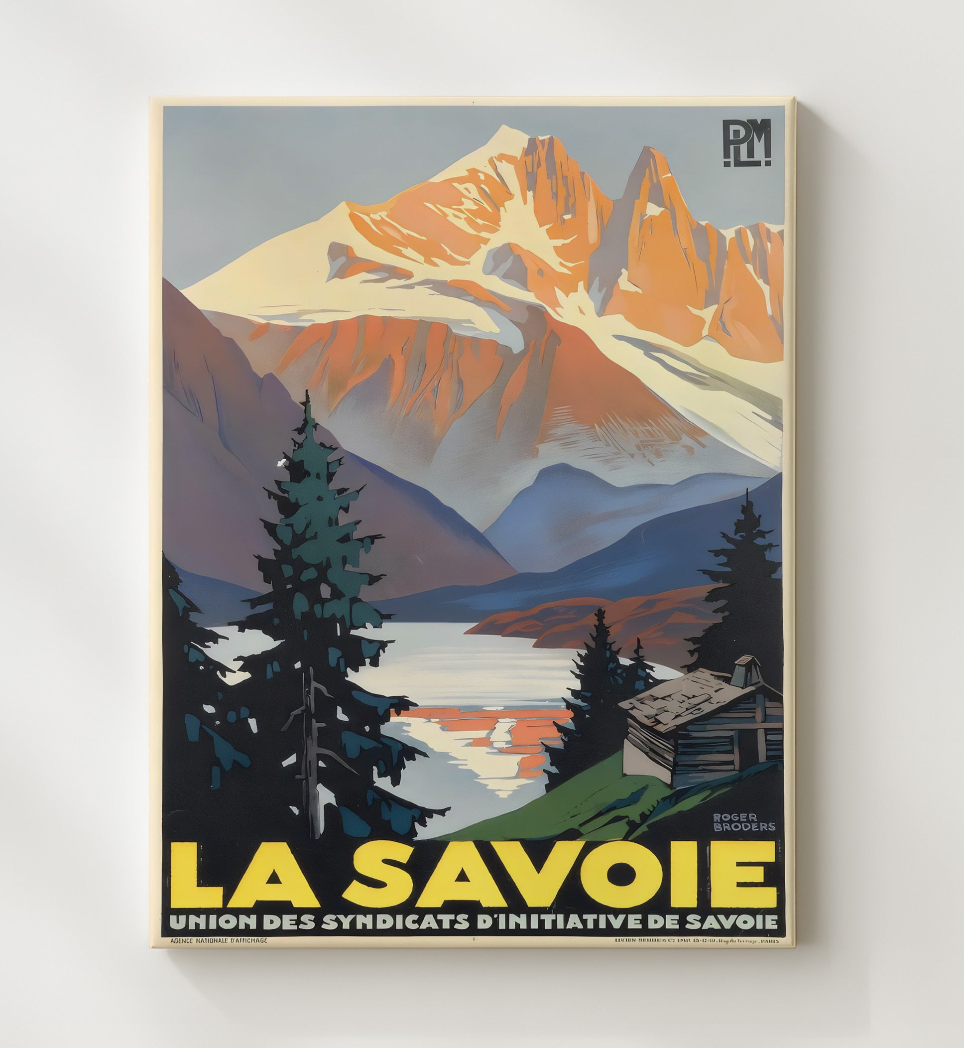 Savoie French Alps Vintage Travel Print 20x24 Canvas travel wall art print